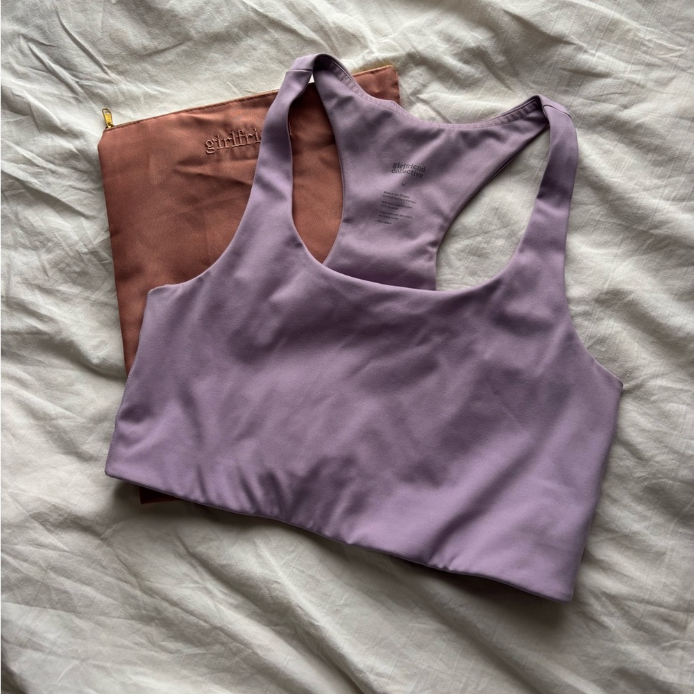 Girlfriend collective Paloma sports bra lilac purple size medium
